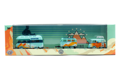 M2 Auto-Haulers 85 - 1959 VW Double Cab Truck USA Model & 1960 VW Delivery Van & Trailer