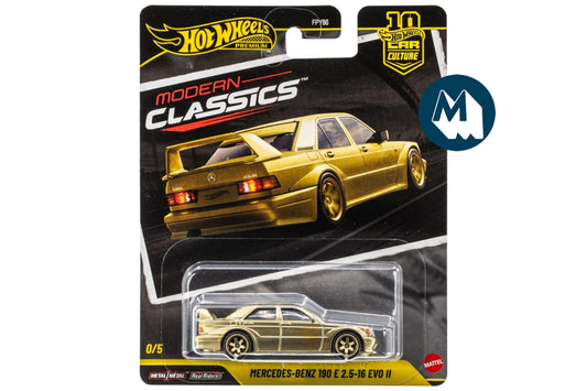 Hot Wheels Car Culture 2026 Mix 4 Modern Classics / #0 - Mercedes-Benz 190 E 2.5-16 Evo II (Gold) [CHASE]