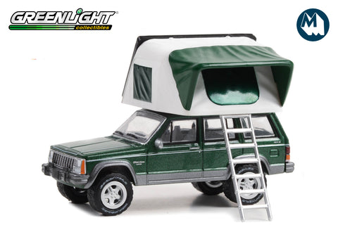 1992 Jeep Cherokee Laredo - Hunter Green Metallic with Modern Rooftop Tent