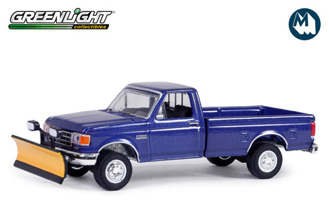 1991 Ford F-250 XL 4X4 with Snow Plow (Deep Shadow Blue Metallic)