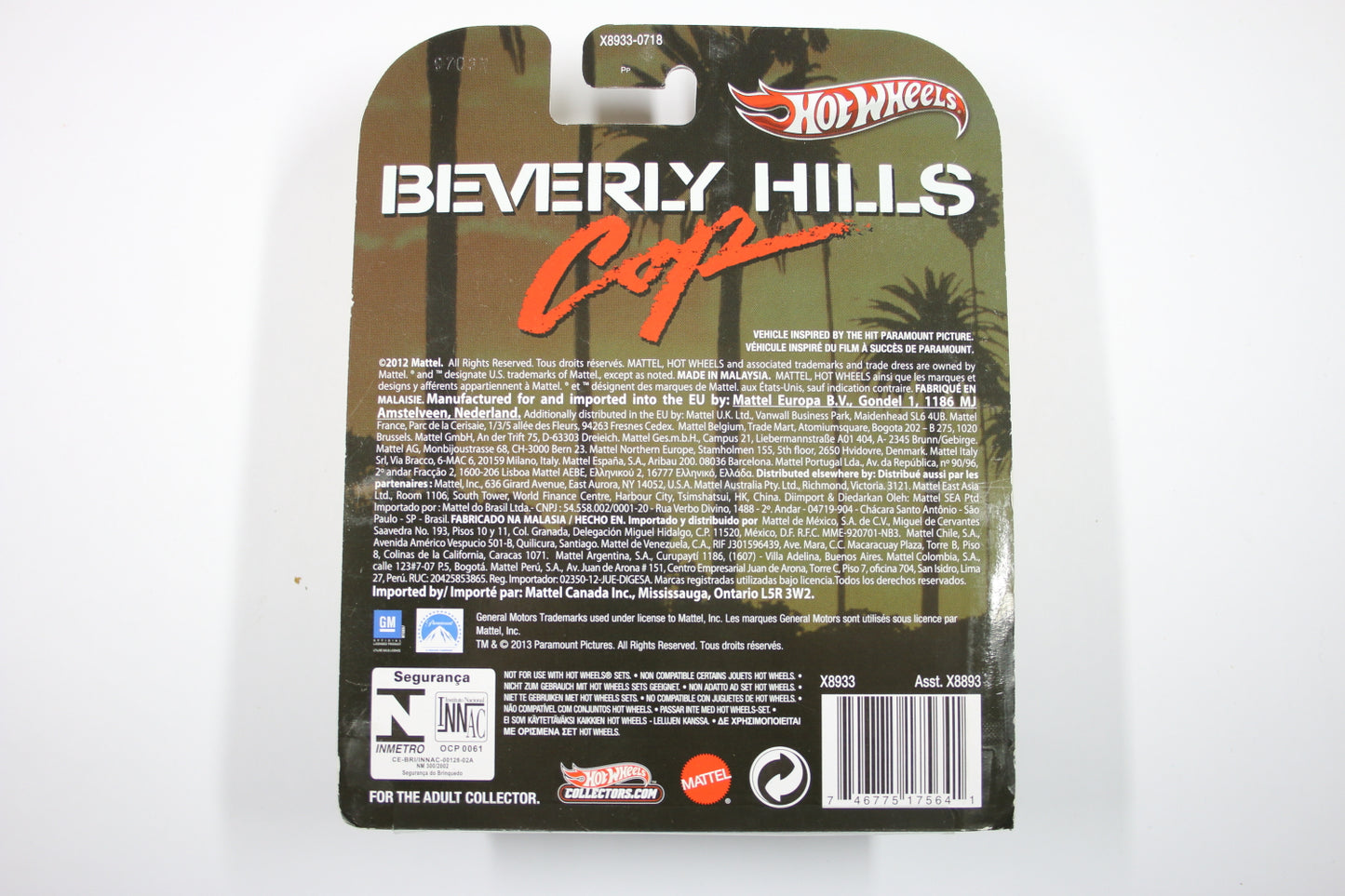 [Pre-owned] Hot Wheels Retro Entertainment 2013 Mix 3 / '68 Chevy Nova - Beverly Hills Cop