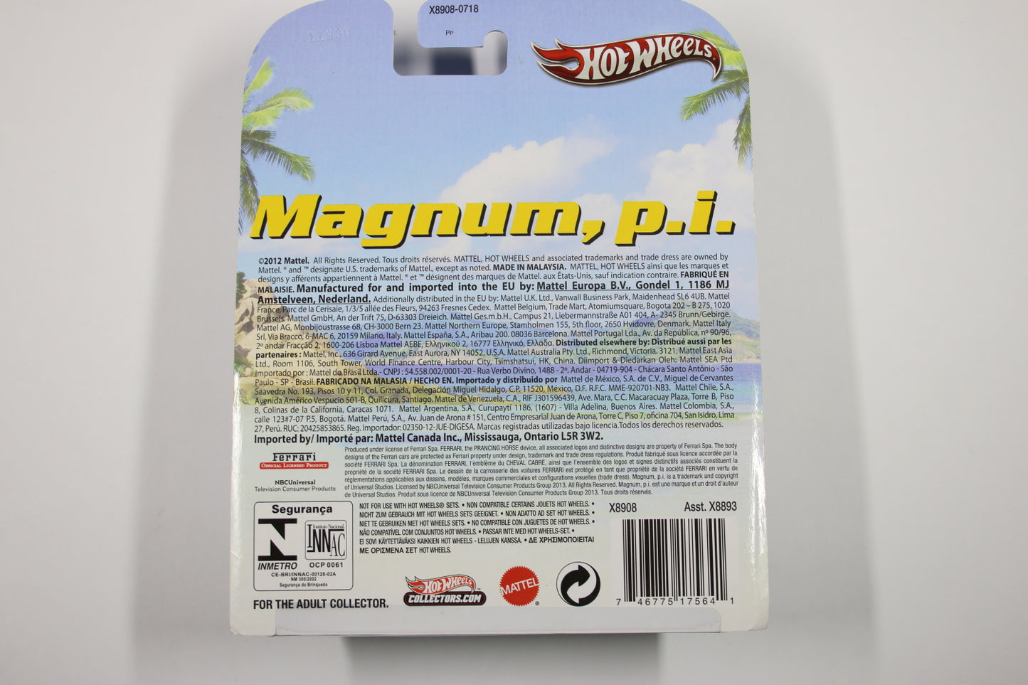 [Pre-owned] Hot Wheels Retro Entertainment 2013 Mix 4 / Ferrari 308 GTS QV - Magnum. P.I.