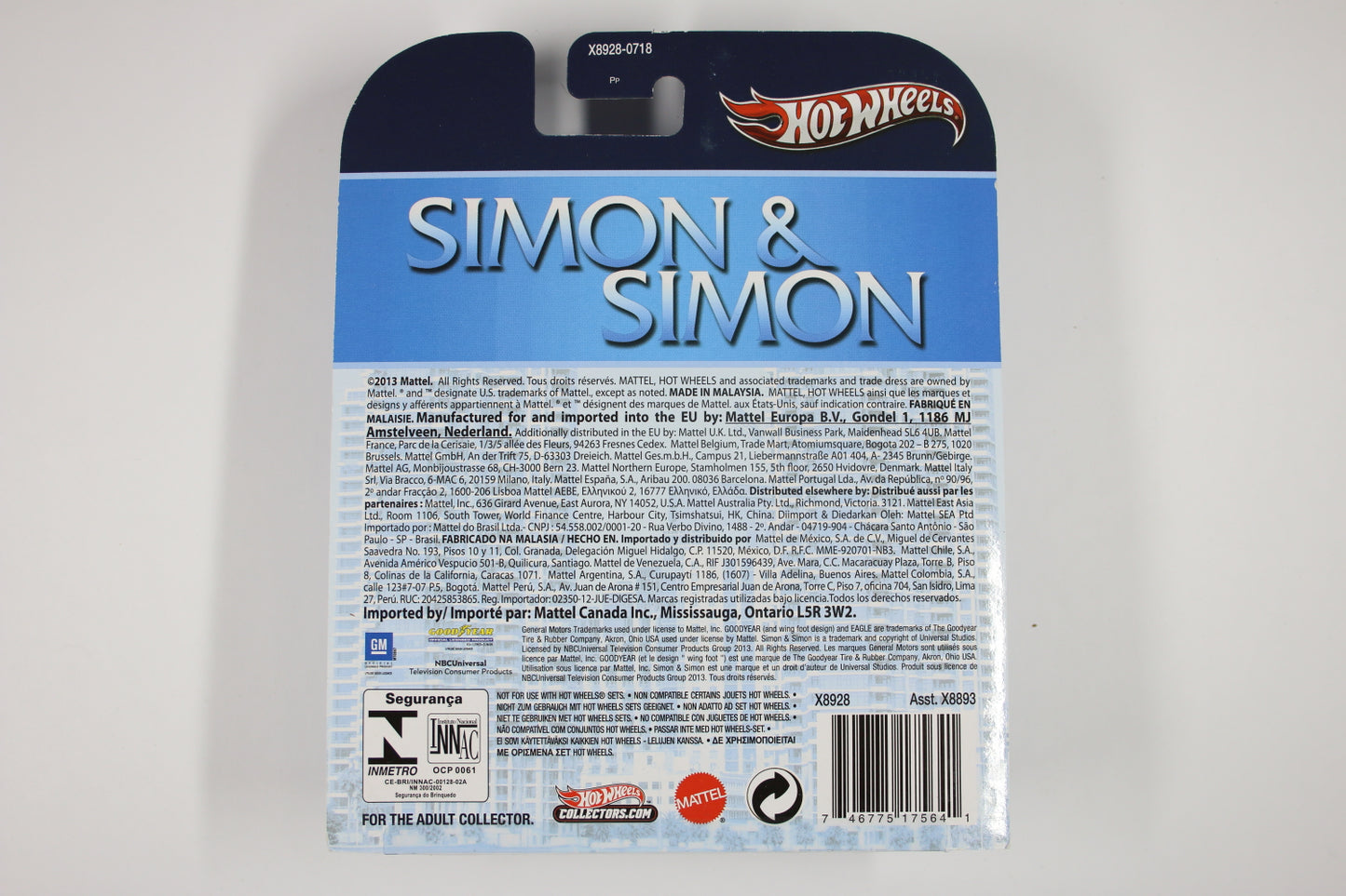 [Pre-owned] Hot Wheels Retro Entertainment 2013 Mix 6 / 1985 Chevrolet Camaro IROC-Z - Simon & Simon
