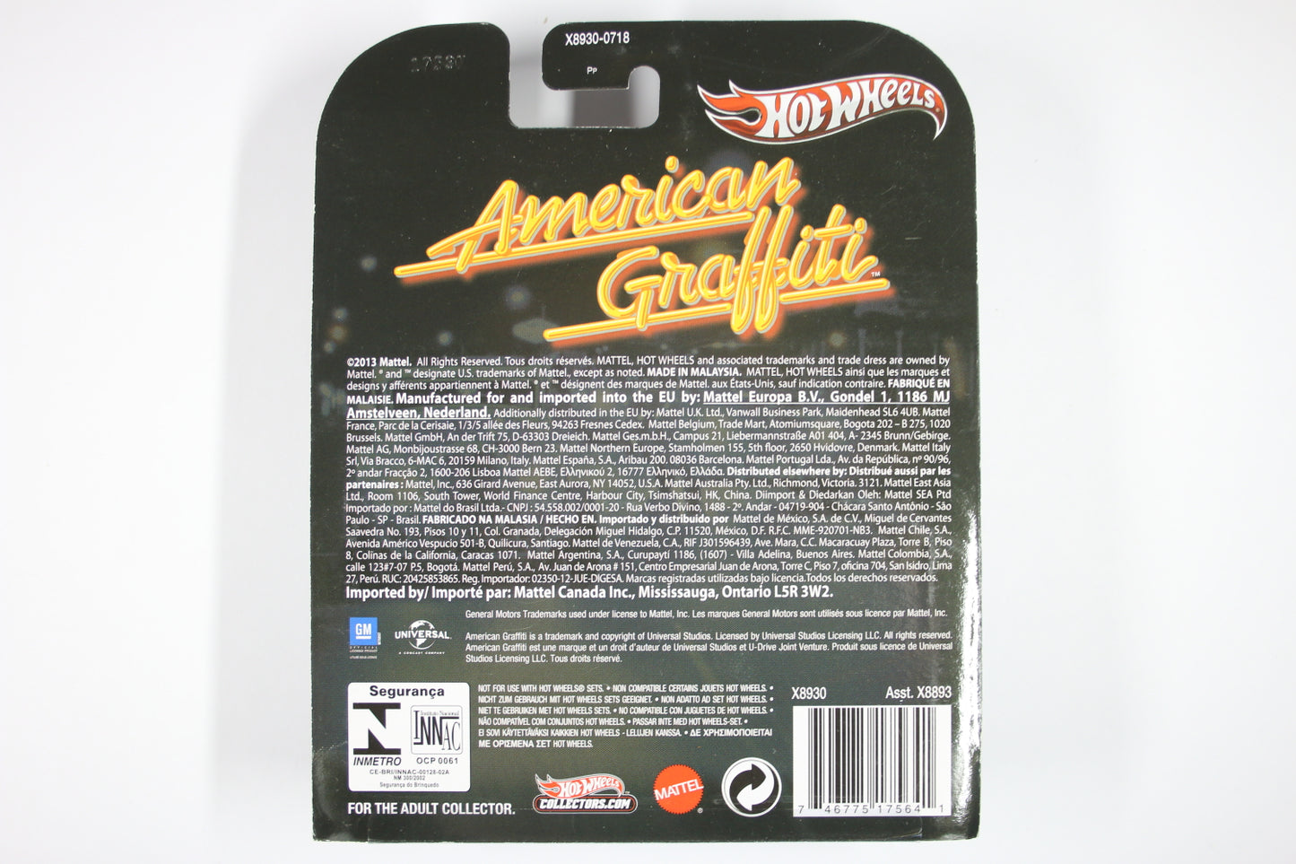 [Pre-owned] Hot Wheels Retro Entertainment 2013 Mix 6 / '58 Impala - American Graffiti