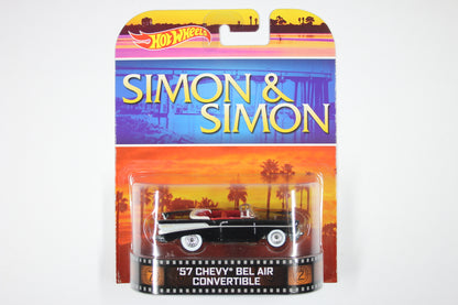 [Pre-owned] Hot Wheels Retro Entertainment 2014 Mix 3 / '57 Chevy Bel Air Convertible - Simon & Simon