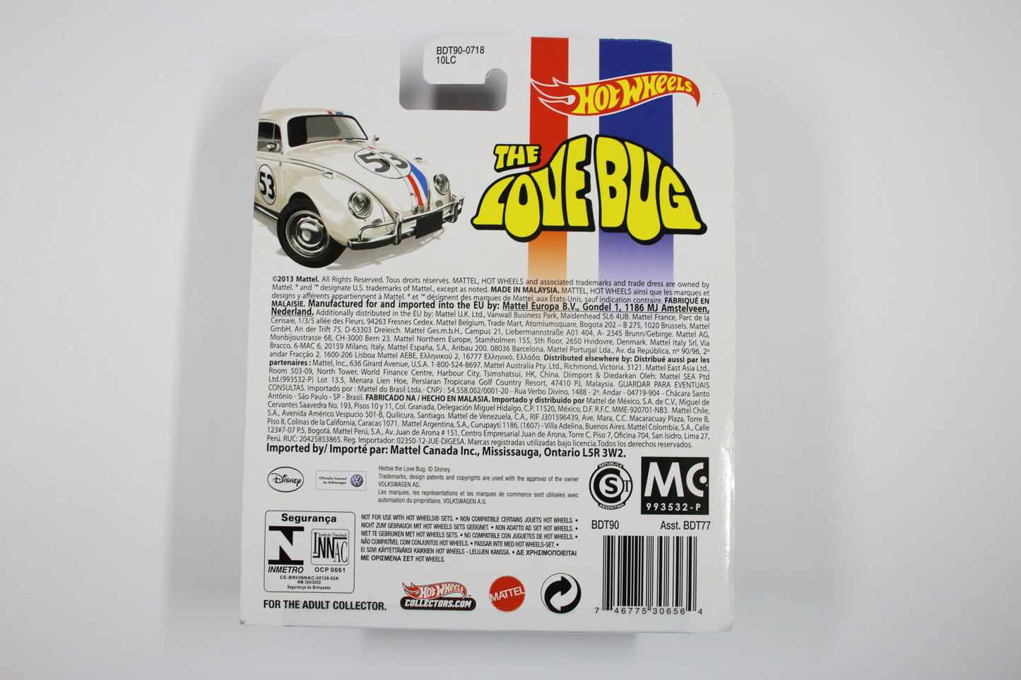 [Pre-owned] Hot Wheels Retro Entertainment 2014 Mix 1 / Volkswagen Beetle - "Herbie" The Love Bug