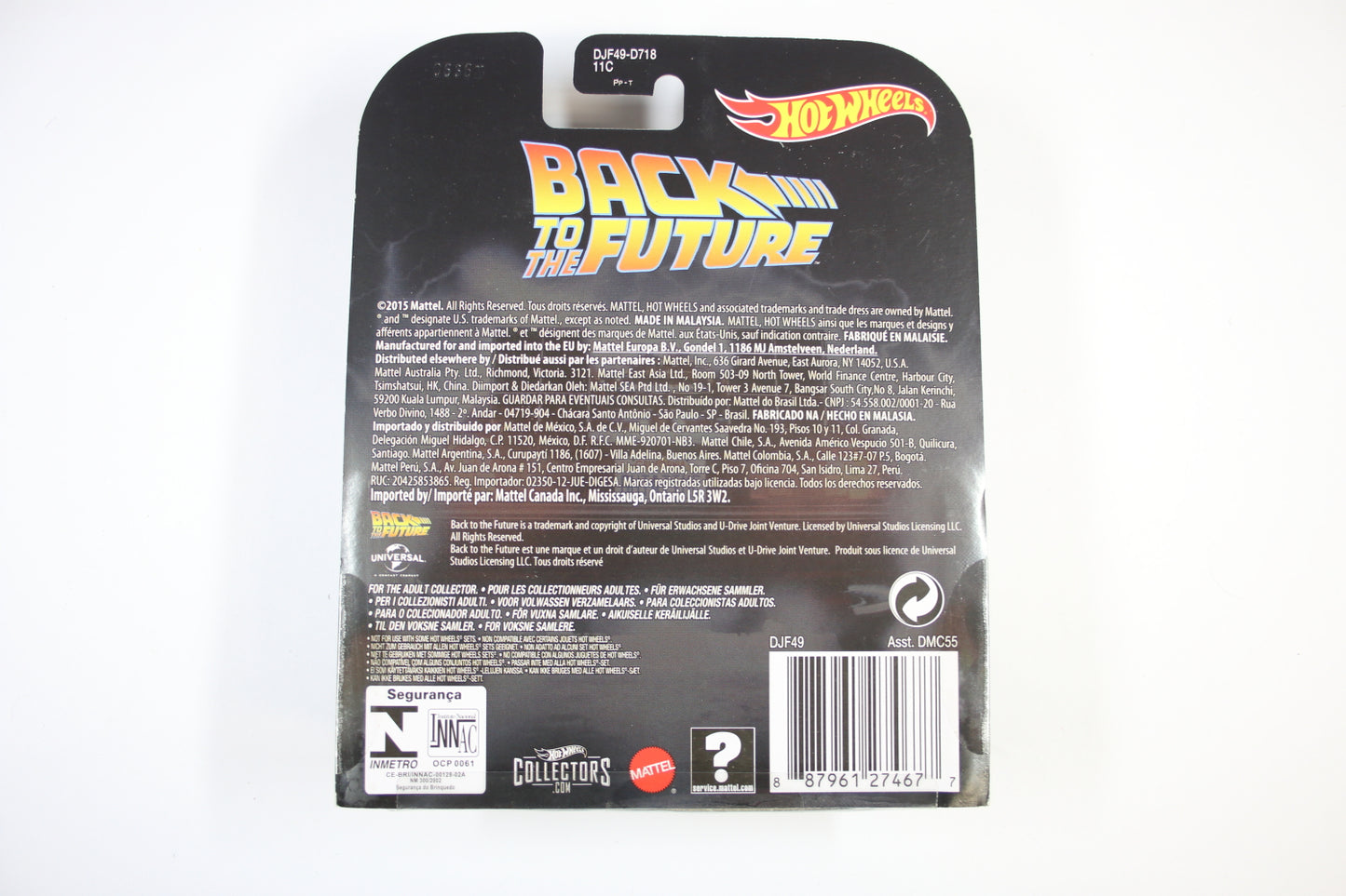 [Pre-owned] Hot Wheels Retro Entertainment 2016 Mix 2 / Back to the Future Time Machine - Back to the Future