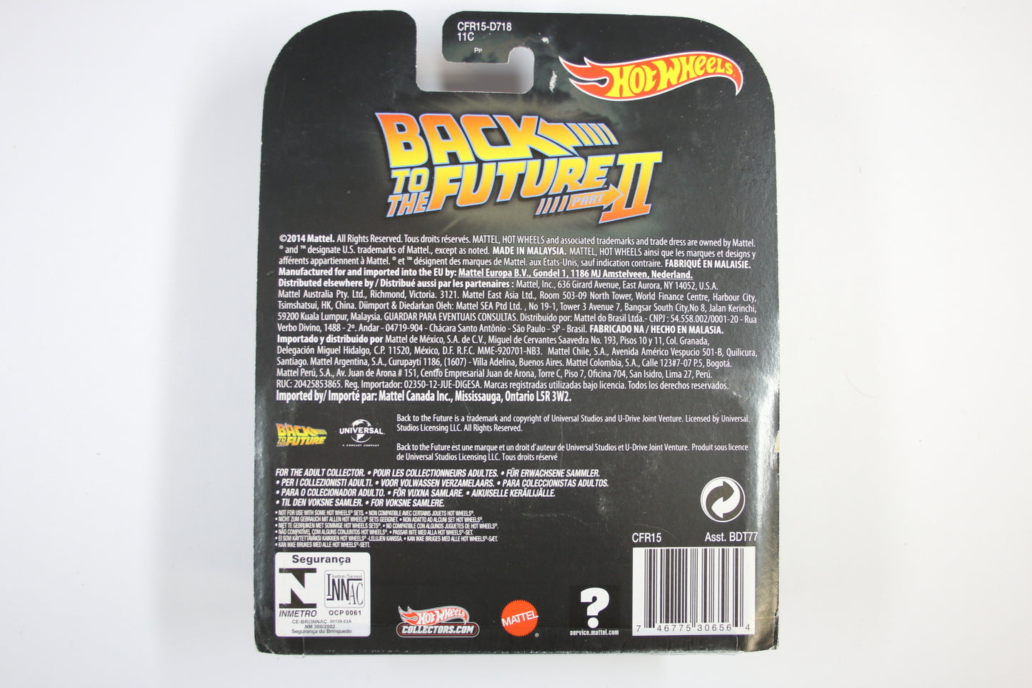 [Pre-owned] Hot Wheels Retro Entertainment 2015 Mix 2 / Time Machine Hover Mode - Back to the Future Part II