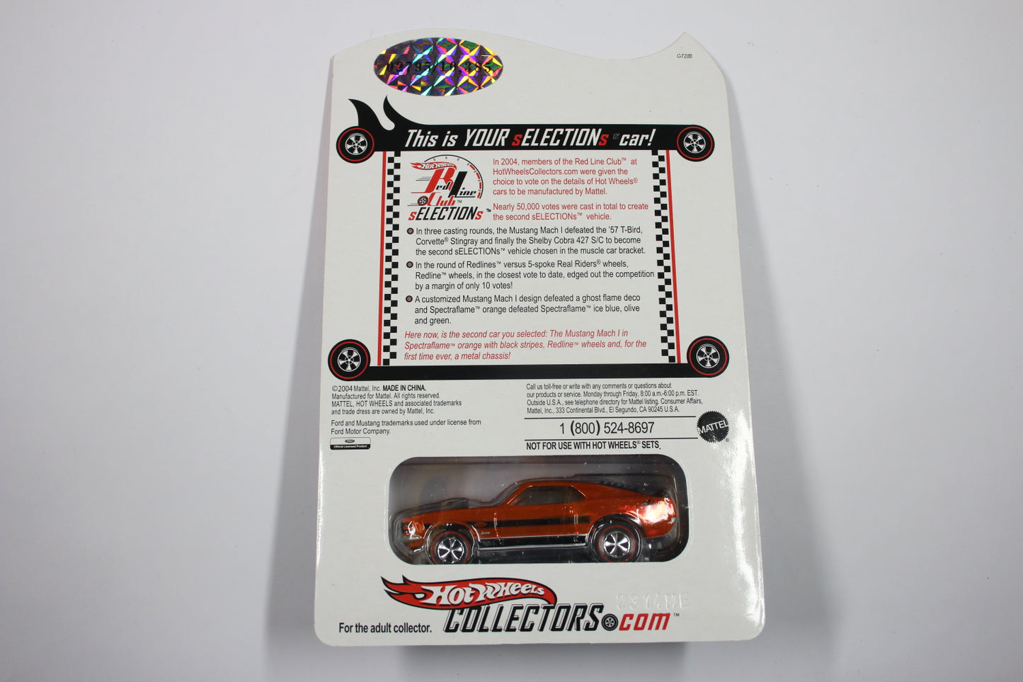 Hot Wheels Red Line Club sELECTIONs Series (2004) - Mustang Mach I (Spectraflame Orange) [Pre-owned]