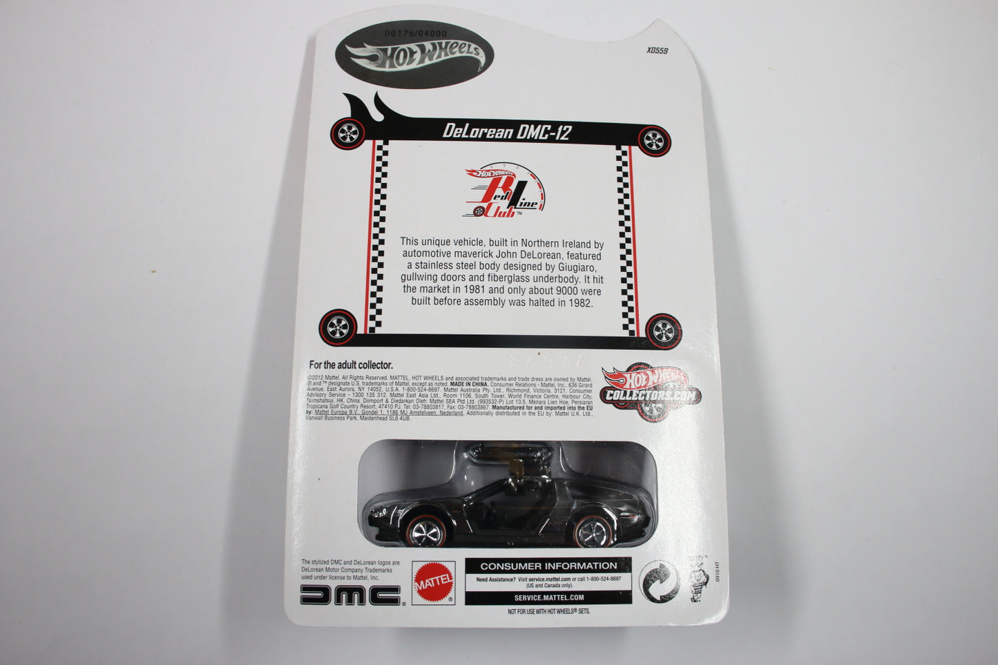 Hot Wheels Red Line Club sELECTIONs Series (2012) - DeLorean DMC-12 (Chrome) [Pre-owned]