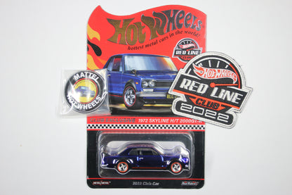 Hot Wheels Red Line Club Membership Car (2022) - 1972 Skyline H/T 2000GT-R (Spectraflame Race Team Blue) [Pre-owned]