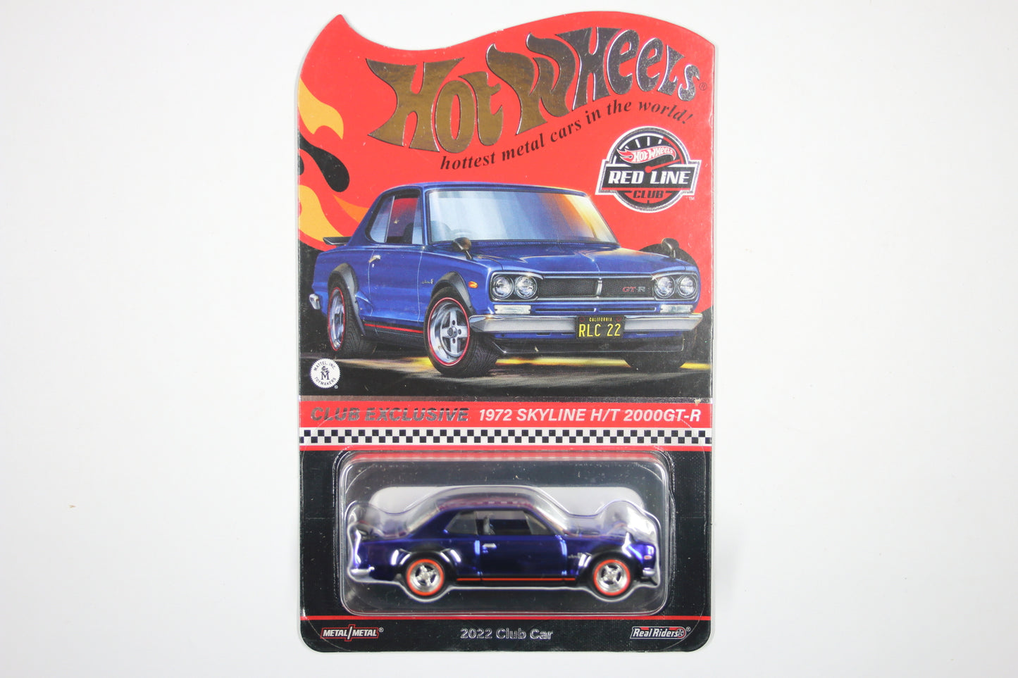 Hot Wheels Red Line Club Membership Car (2022) - 1972 Skyline H/T 2000GT-R (Spectraflame Race Team Blue) [Pre-owned]