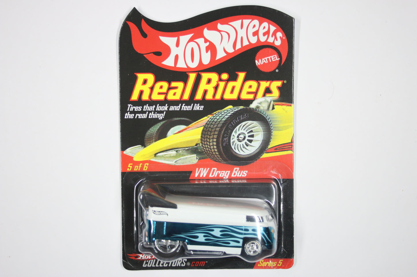 Hot Wheels HWC Series 5 (2006) - Real Riders / VW Drag Bus (Spectraflame Aqua & Flat White) [Pre-owned]