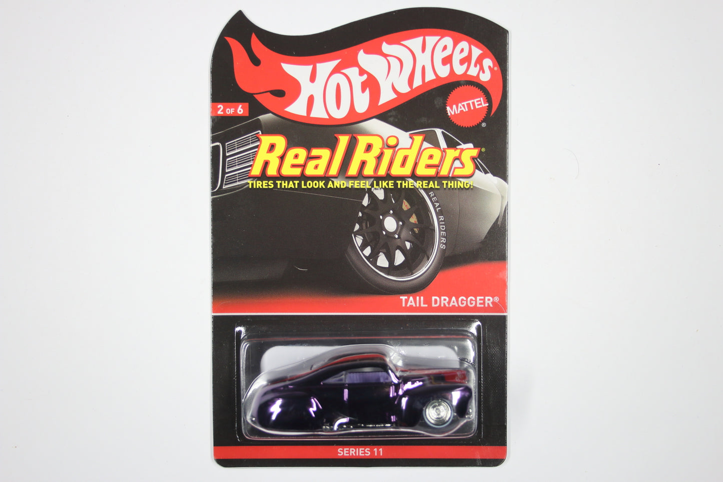 Hot Wheels HWC Series 11 (2012) - Real Riders / Tail Dragger (Spectraflame Dark Purple) [Pre-owned]