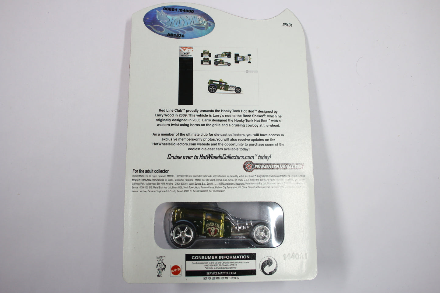 Hot Wheels HWC Series 9 (2010) - Bonus Releases / Honky Tonk Hot Rod (Spectraflame Olive) [Pre-owned]