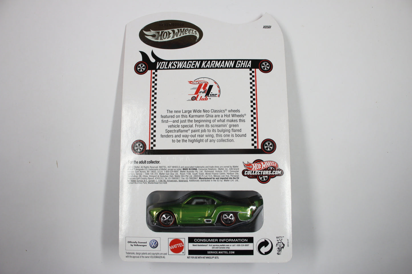 Hot Wheels HWC Special Edition (2013) - Volkswagen Karmann Ghia (Spectraflame Antifreeze) [Pre-owned]