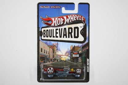 [Pre-owned] Hot Wheels Boulevard 2012 / Show Rods - Rigor Motor (Metalflake Red w/ Black Top)