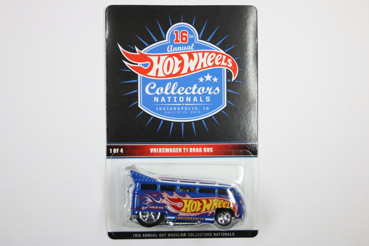 [Pre-owned] 16th Annual Hot Wheels Collectors Nationals - Volkswagen T1 Drag Bus (Metalflake Blue)