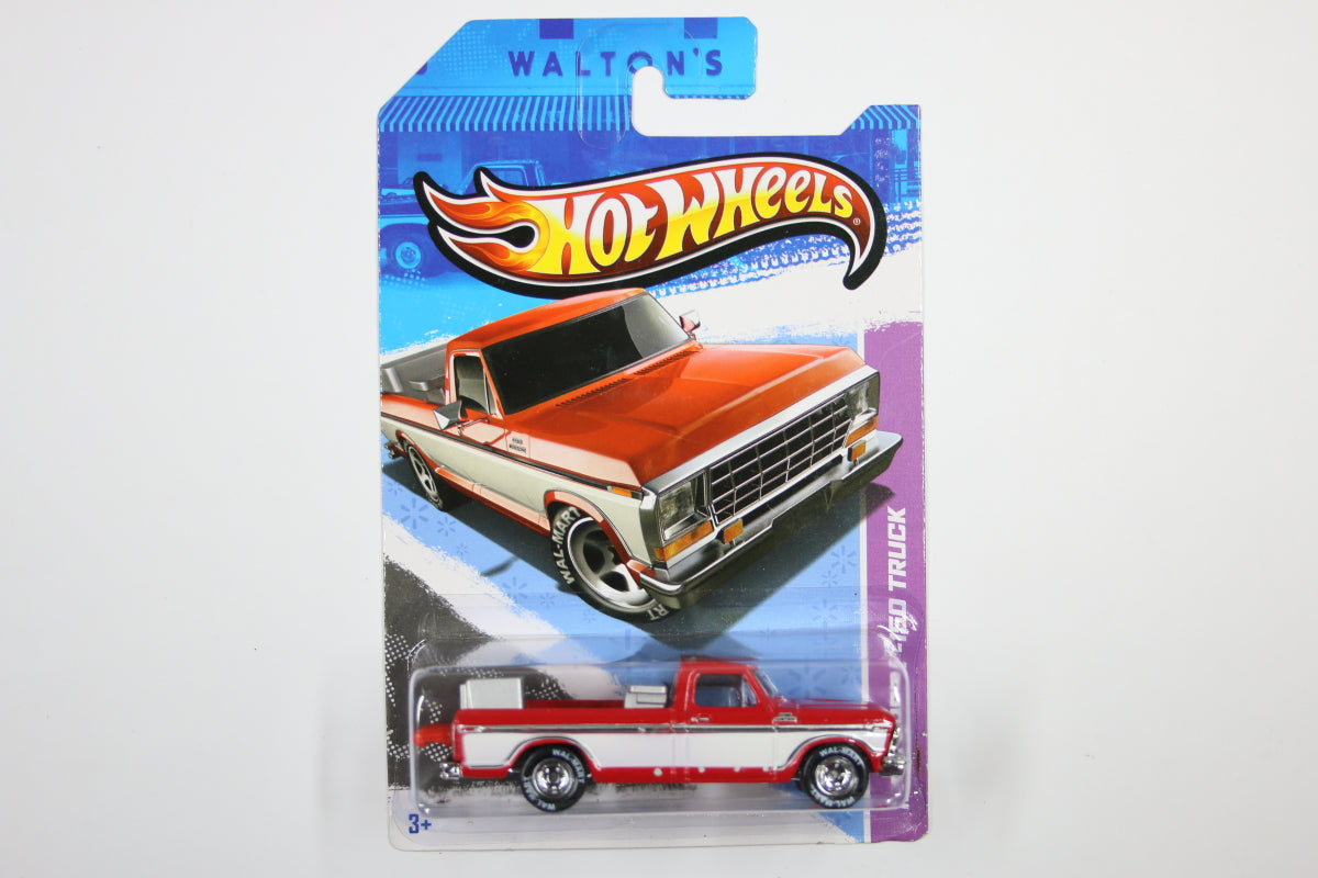[Pre-owned] Hot Wheels 1979 Ford F-150 Truck / Waltons - 2013 Wal-Mart Exclusive (Red & White)