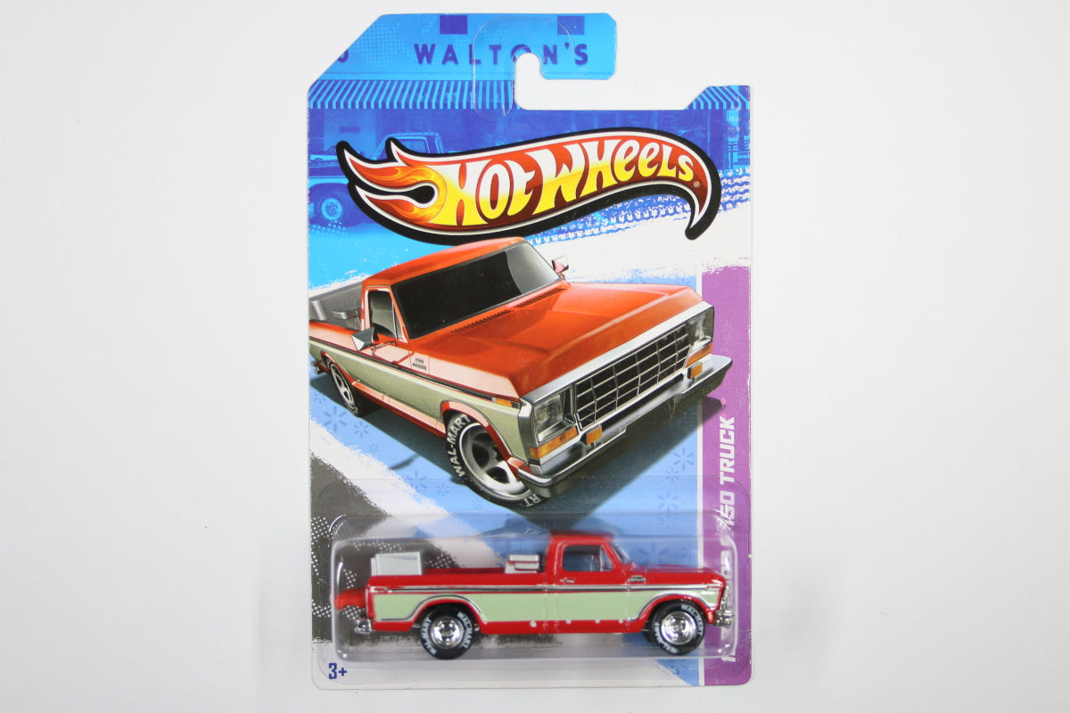 [Pre-owned] Hot Wheels 1979 Ford F-150 Truck / Waltons - 2013 Wal-Mart Exclusive (Red & Off White)