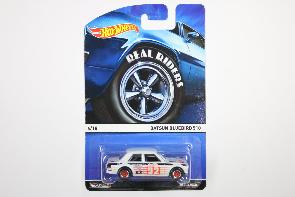 [Pre-owned] Hot Wheels Heritage: Real Riders / #04/18 - Datsun Bluebird 510 (Metalflake Pearl White)