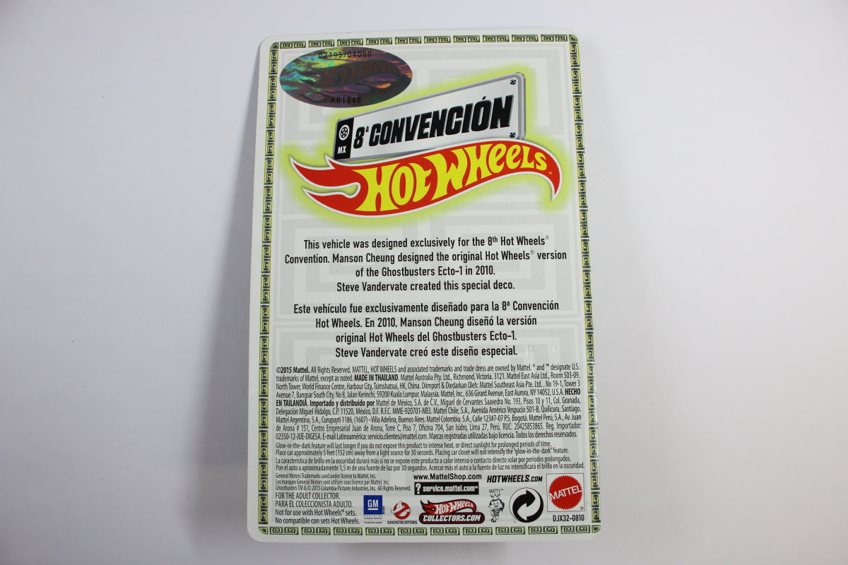 [Pre-owned] 2015 Mexico Hot Wheels Convention - Ghostbusters Ecto-1 (White, Glow in the dark)