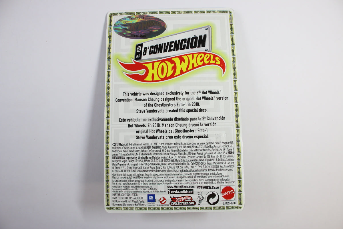 [Pre-owned] 2015 Mexico Hot Wheels Convention - Ghostbusters Ecto-1 (White, Glow in the dark)