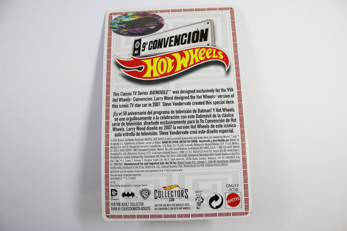 [Pre-owned] 2016 Mexico Hot Wheels Convention - Classic TV Series Batmobile (Metalflake Red)