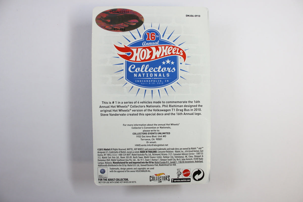[Pre-owned] 16th Annual Hot Wheels Collectors Nationals - Volkswagen T1 Drag Bus (Metalflake Blue)