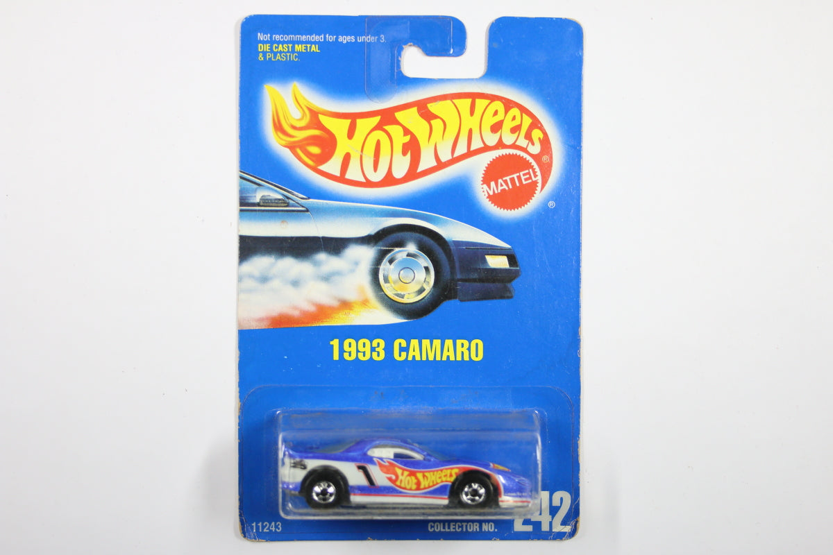 [Pre-owned] Hot Wheels Mainline 1994 #242 - '93 Camaro with "Basic Wheel" wheels "Hot Wheels Race Team"