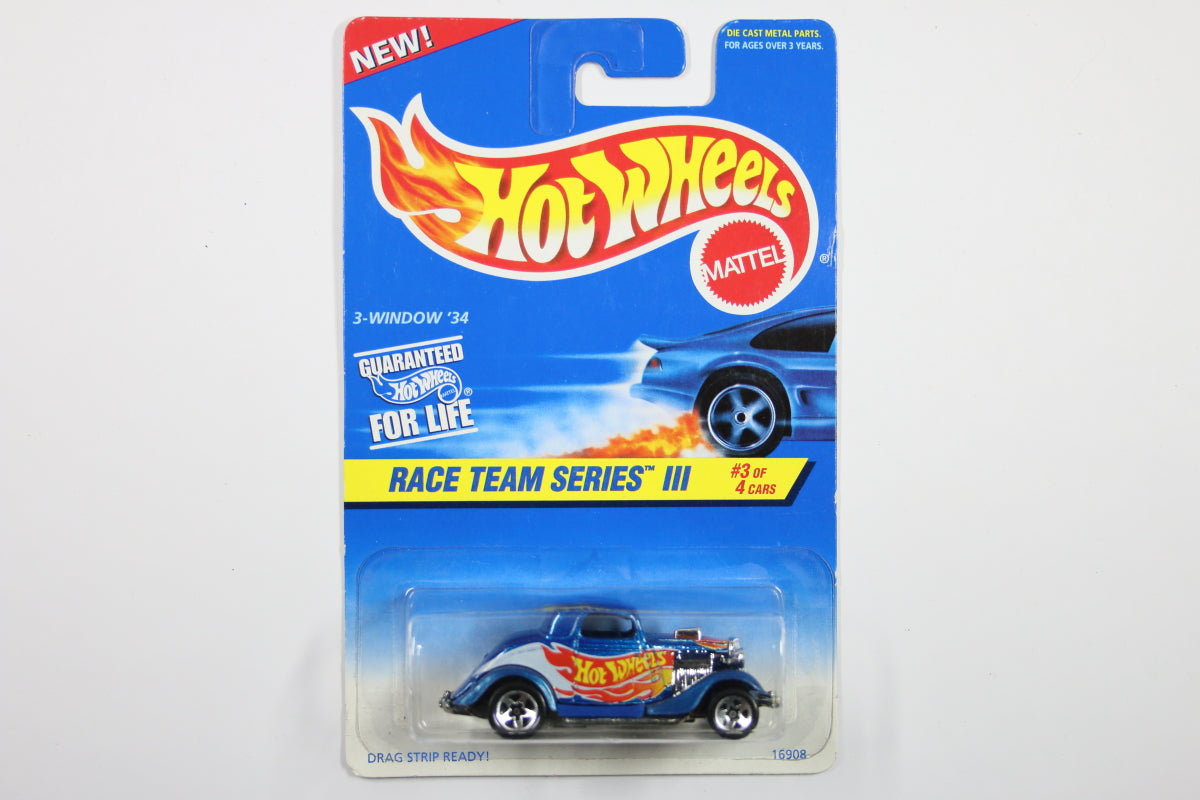 [Pre-owned] Hot Wheels Mainline 1997 #535 - 3-Window '34 "Race Team Series"