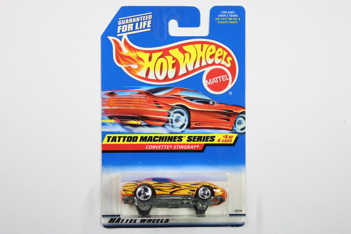 [Pre-owned] Hot Wheels Mainline 1998 #688 - Corvette Stingray "Tattoo Machines Series"