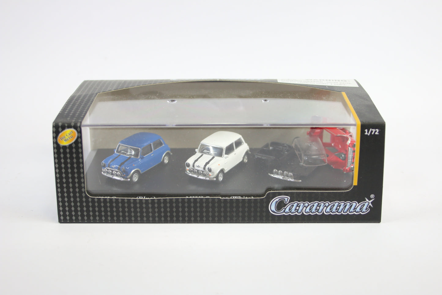 [Damaged] 1:72 - 3 Car Mini Cooper Set (Red, White & Blue)