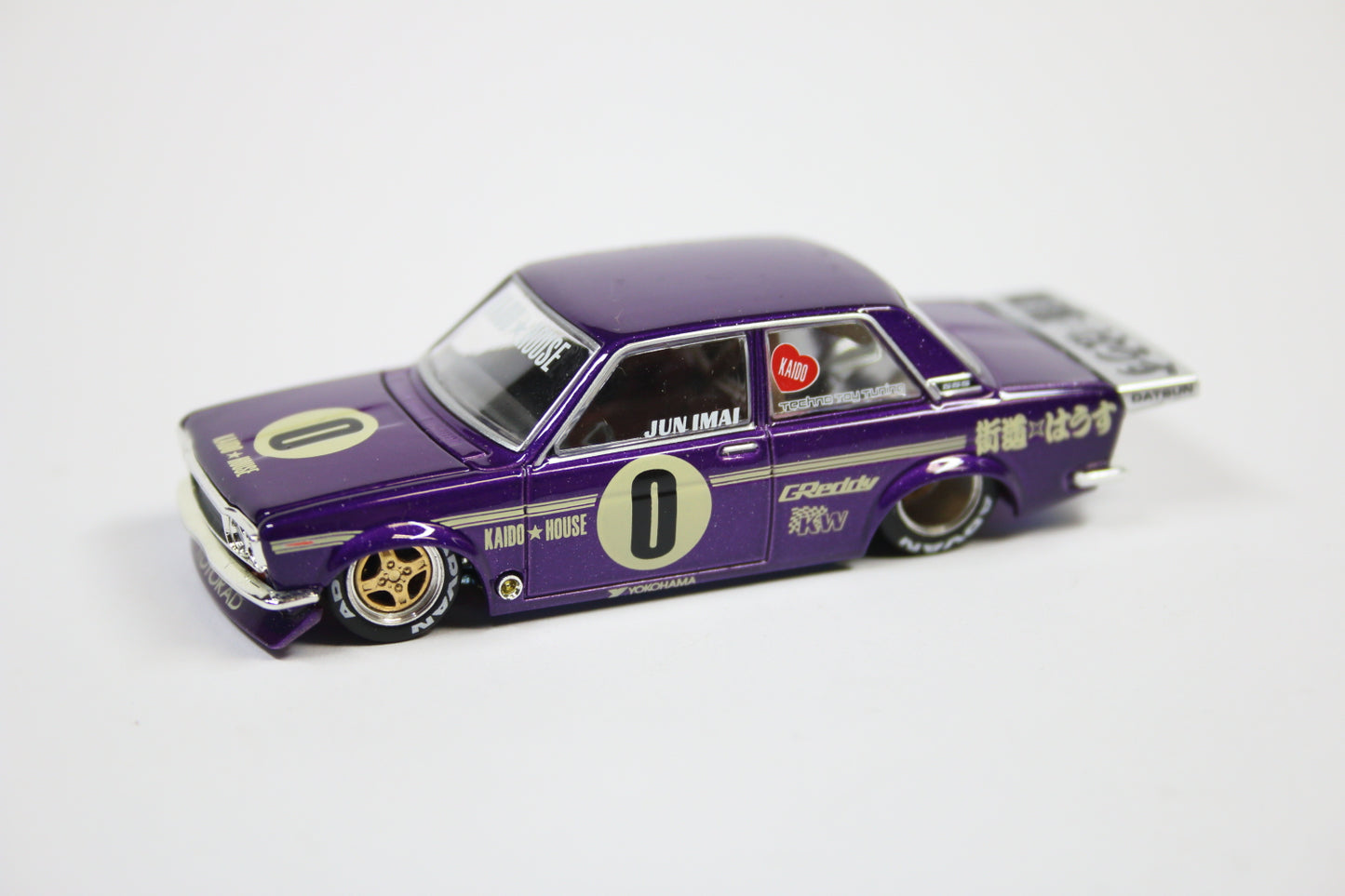 [Pre-owned & Loose] #002 - Datsun 510 Pro Street - KAIDO★HOUSE x MINI GT (OG Purple)