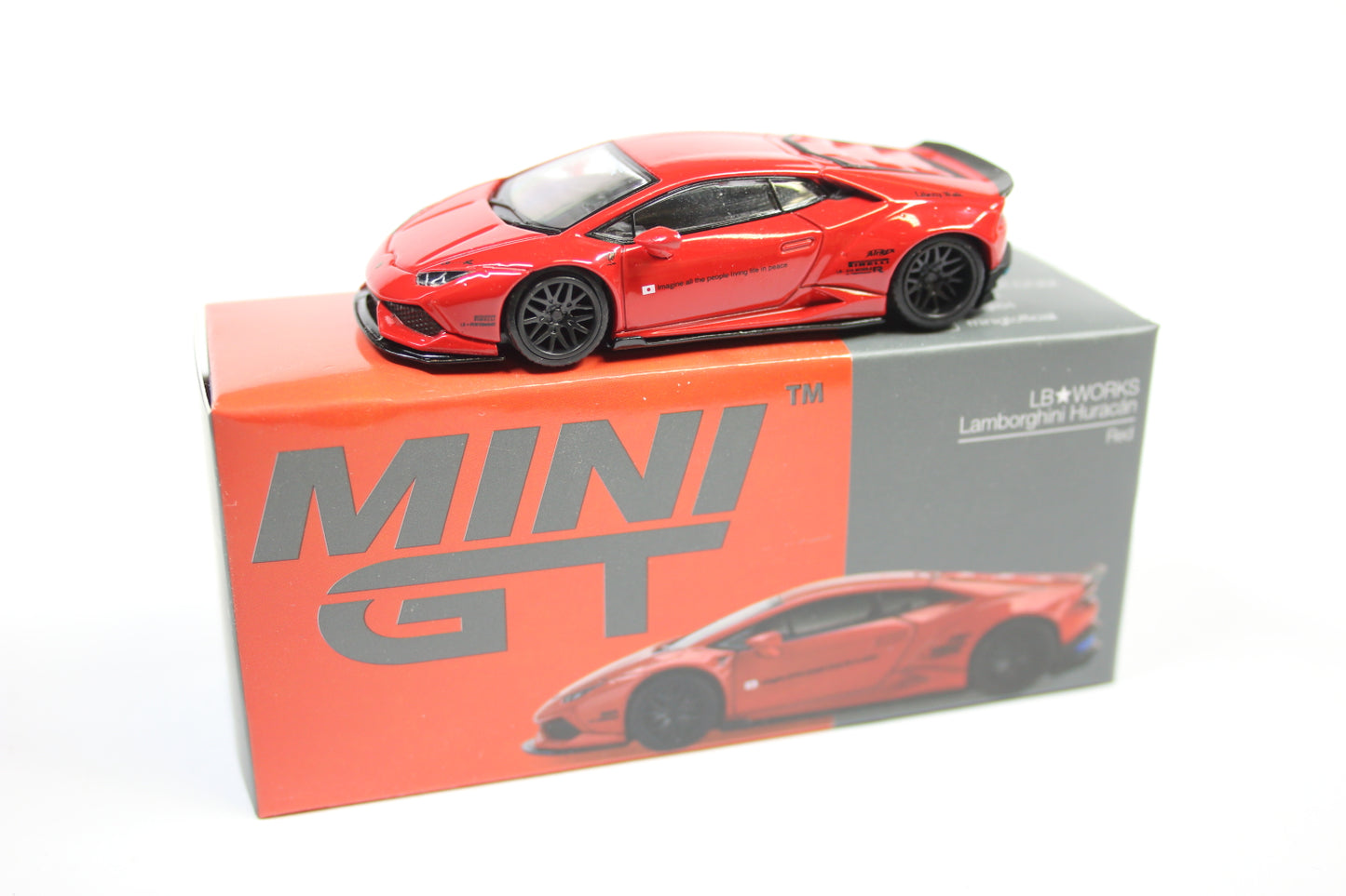 [Pre-owned] Mini GT #375 - LB★WORKS Lamborghini Huracan ver. 2 (Red)