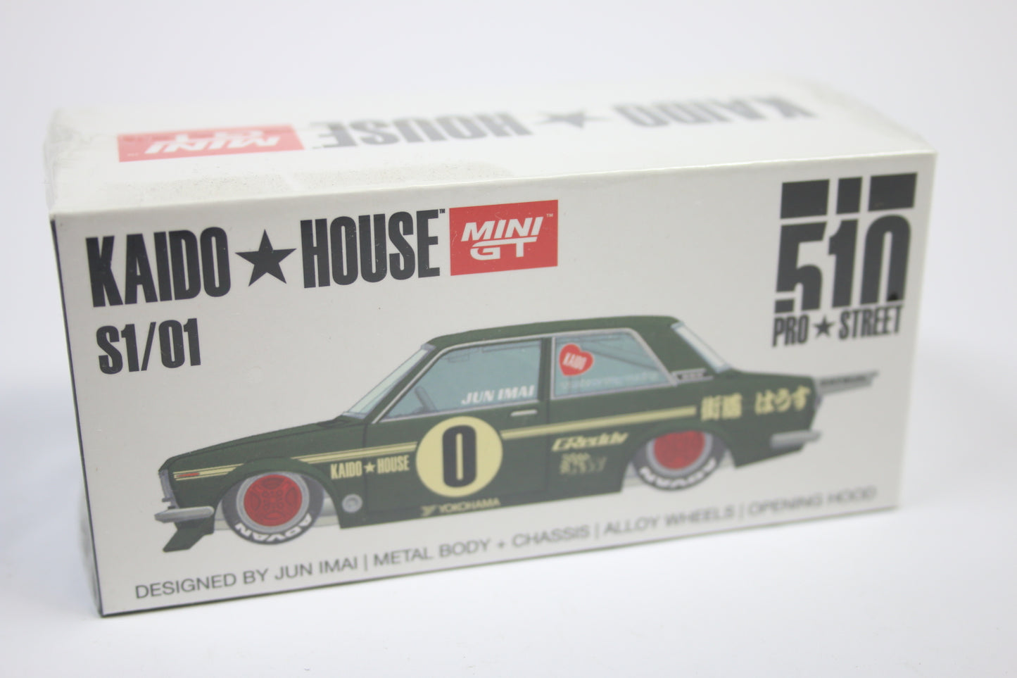 [Pre-owned] Kaido / Mini GT #001 - Datsun 510 Pro Street (OG Green)