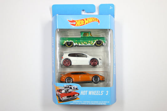 [Pre-owned] Hot Wheels 3 Pack - Custom '62 Chevy, VW Golf GTI & Tesla Model S