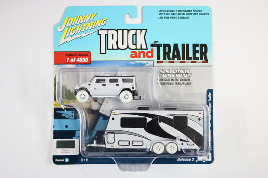 [White Lightning] 2004 Hummer H2 with Camper Trailer