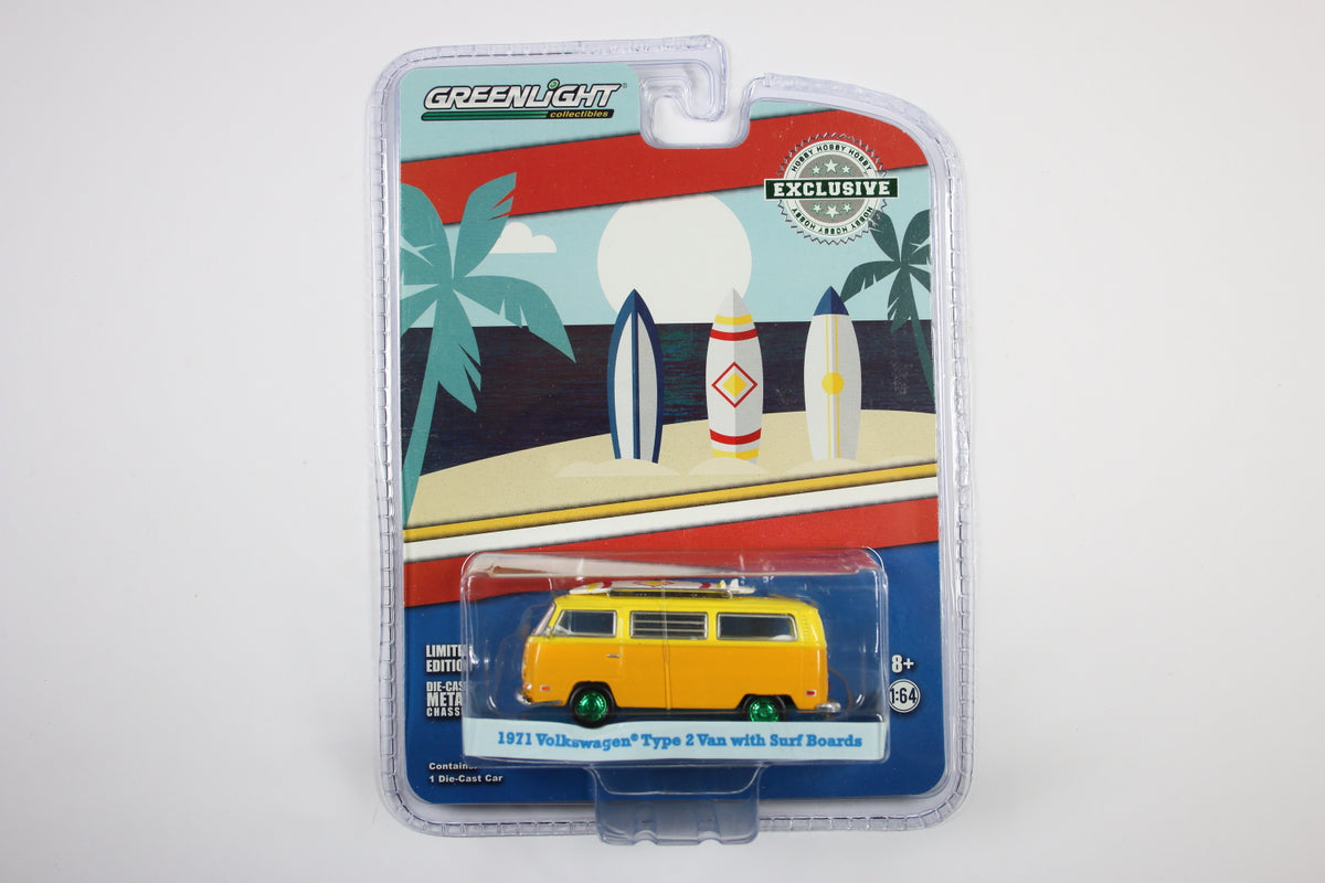 [Green Machine] 1971 Volkswagen Type 2 (T2B) Van‏ with Surf Boards