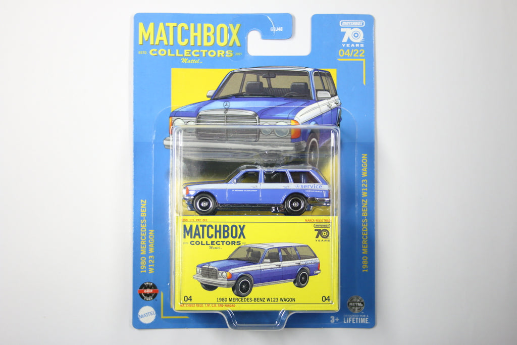 Matchbox Collector 2023 - Mercedes-Benz W123 Wagon 1980 (Modèle Réduit 1:64, Bleu) *Nouveau*