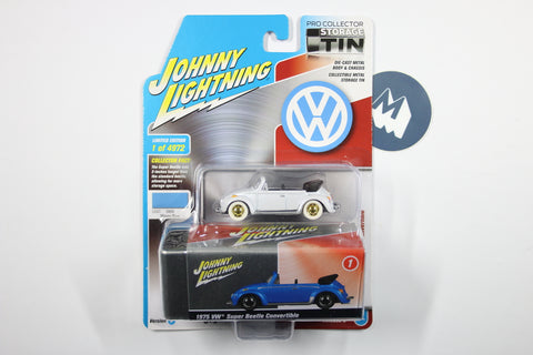 [White Lightning] 1975 VW Super Beetle Convertible (Miami Blue)