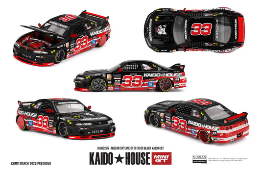 [Pre-Order] #276 - Nissan Skyline GT-R (R33) Black Kaido Cat