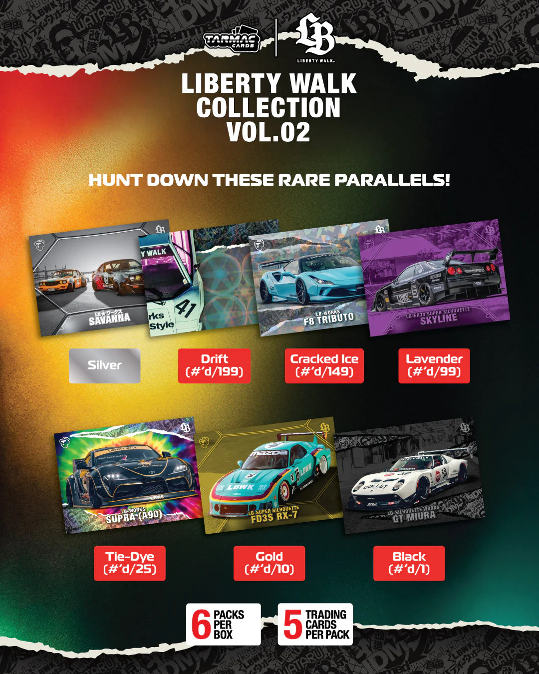 [Pre-Order] Tarmac Cards Liberty Walk Collection Vol.02