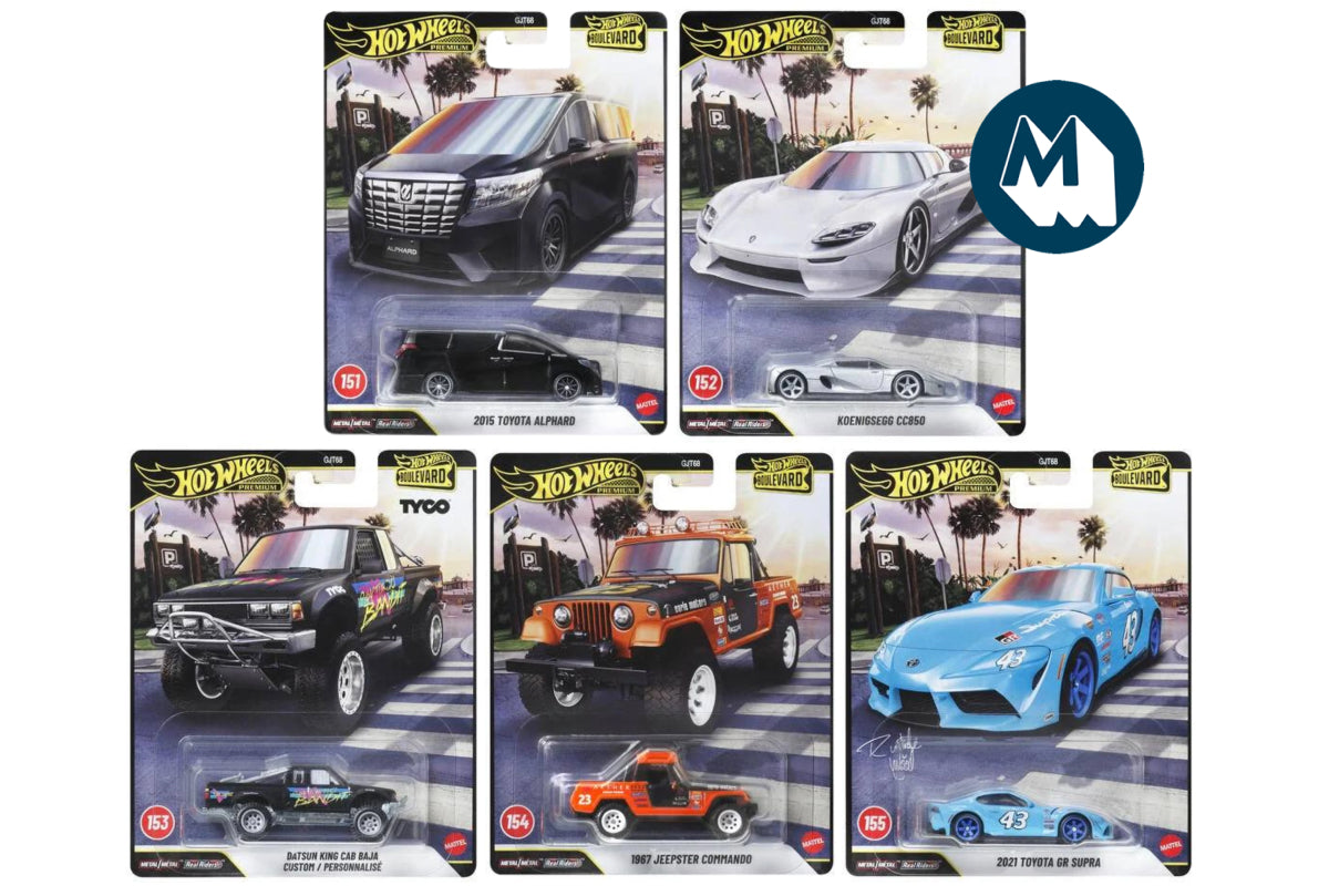 [Pre-Order] Hot Wheels Boulevard 2026 Mix 3: Set of 5 (#151-155)