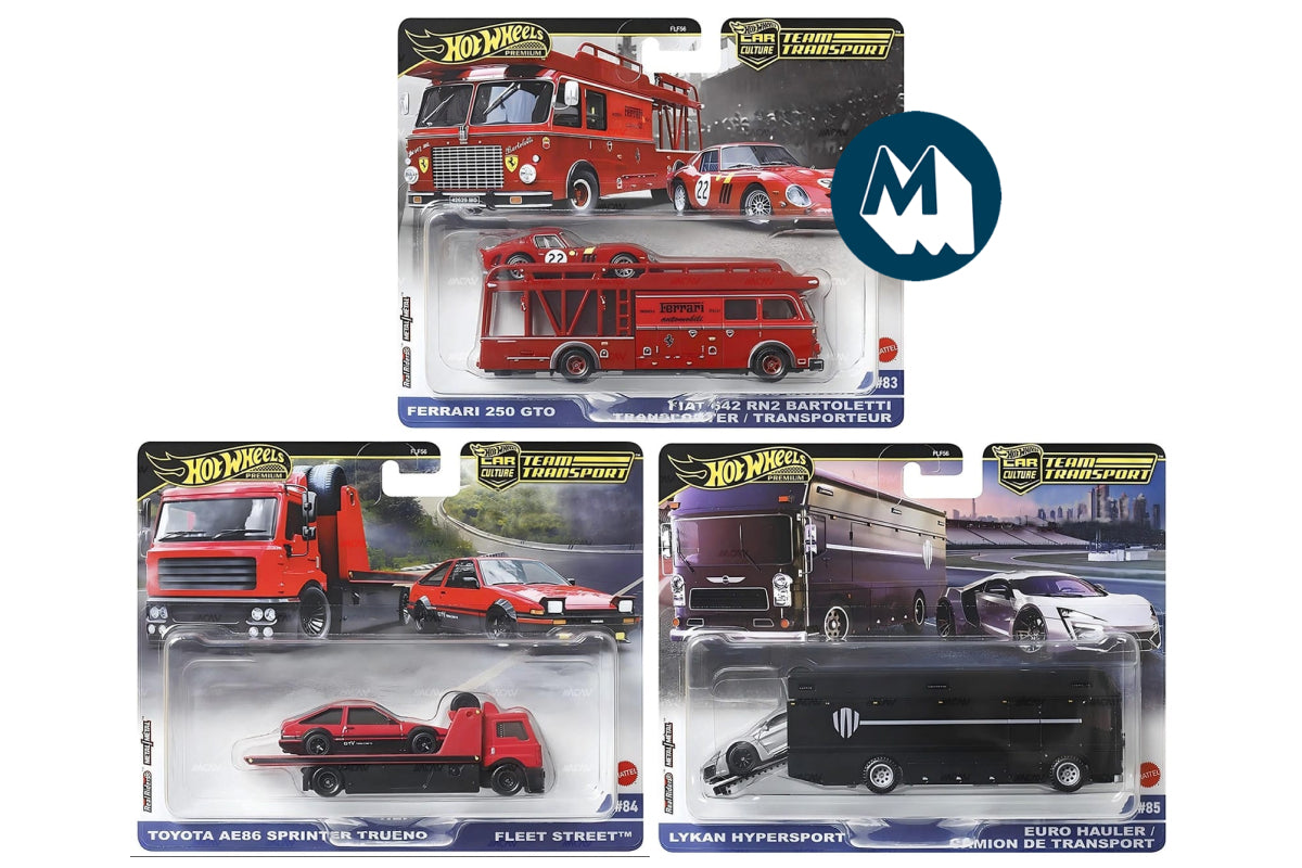 [Pre-Order] Hot Wheels Team Transport 2025 Mix 4 - Set of 3 (#83/84/85)