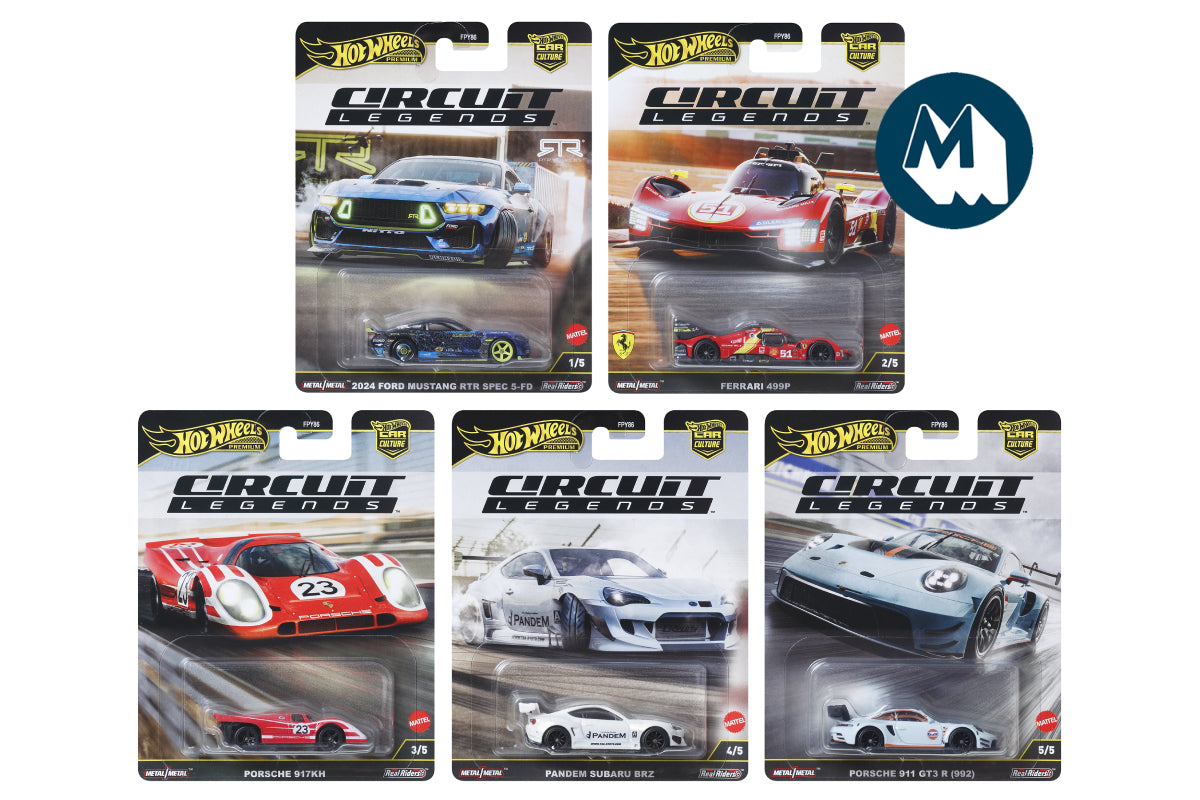 [Pre-Order] Hot Wheels Car Culture 2025 Mix 5 Circuit Legends