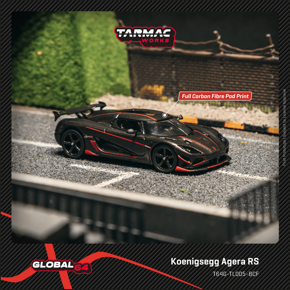 [Pre-Order] Koenigsegg Agera RS (Black Carbon Fiber / Red Accents)