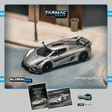 [Pre-Order] Koenigsegg Regera + Trading Cards (Silver Metallic / Blue Accents)
