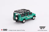 #590 - Land Rover Defender 110 1985 County Station Wagon (Trident Green)