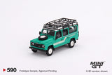 #590 - Land Rover Defender 110 1985 County Station Wagon (Trident Green)